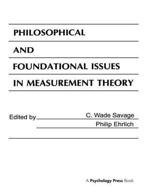 cover image of Philosophical and Foundational Issues in Measurement Theory